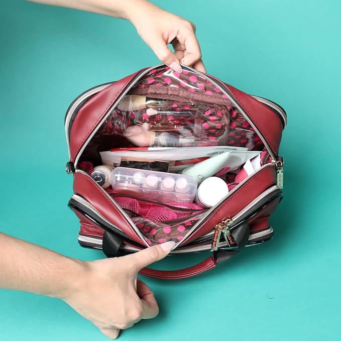 Nicole Lee Cosmetic Makeup Bag for Women - Multi Organization Toiletry Travel Bag with 5 Compartments (Success in New York) - Image 7