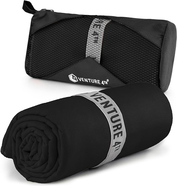 VENTURE 4TH Travel Toiletry Bag & Quick Dry Towel Set - Ideal Travel Bundle for Camping, Hiking, Backpacking and Business Trips - Size L Travel Towel - Image 2