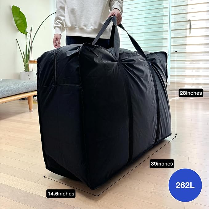 Plago Professional Quality Extra Large Nylon Duffel Bag – Lightweight, Foldable, Water-Repellent Cargo Bag for Travel & Camping, Folding Bike, Tent, Mattress, Blankets, and Closet Storage - Image 9