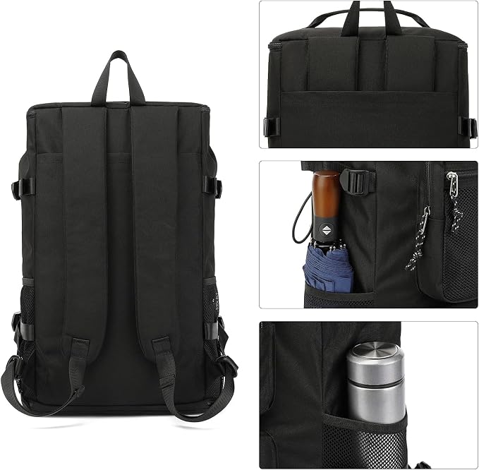 Kalesi Gym Duffle Bag Backpack 4-Way Waterproof with Shoes Compartment for travel Sport Hiking laptop (Black) - Image 4