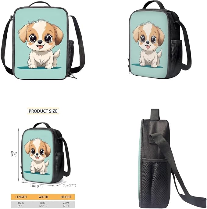 Cute Dog School Backpack for Kids 8-12 Boys and Lunch Bag Multi-Functional 17-Inch Schoolbag Lightweight Bookbag for Boys & Girls, Perfect for Elementary & Middle School - Image 4