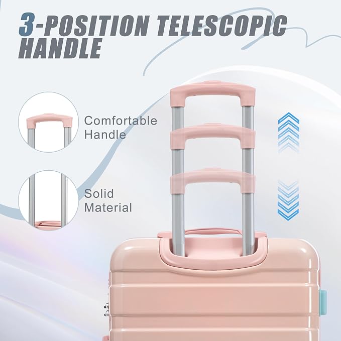 3pc Luggage Sets Suitcases ABS with Spinner Wheels - Image 6