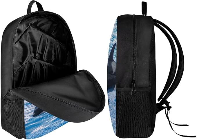Girls Boys School Backpack with Lunch Box Pencil Case Comfy Padded Lightweight Killer Whale Backpack Set Kids Cute Bookbag Insulated Lunch Bag Student Large Capacity Daypack 17 Inch - Image 3