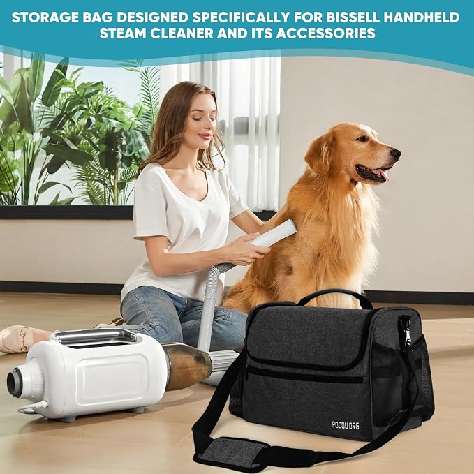 Pet Travel/Grooming Supplies Organizer Carry Bag - Compatible with Oneisall/Neabot Dog Grooming Vacuum, Large Capacity - Bag Only (Black) - Image 6