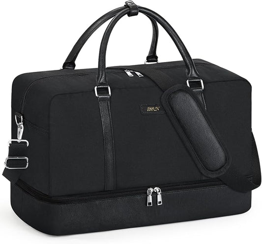 IBFUN Weekender Bags for Women, 21" Weekender Travel Bag, Travel Duffle Bag with Shoe Compartment Carry on Overnight Duffel Bag for Weekend Travel Business Trip by IBFUN