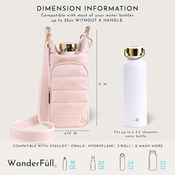 WanderFull Original HydroBag Crossbody Water Bottle Holder with Phone Pocket, Fits Water Bottles up to 32 oz - Image 6