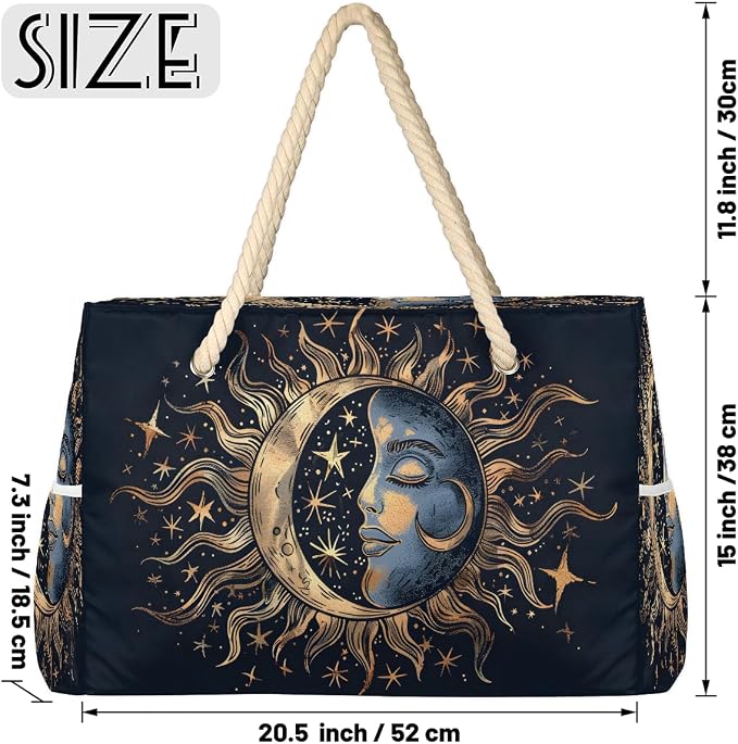 Large Beach Bag with Zipper Beach Bags for Women Water Resistant Swim Pool Bag - Image 4