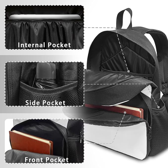 POLERO Cute School Bag Bookbag for Teen Girls Sunflower Axolotl Backpacks with Lunch Box Toddler Kindergarten School Bags Set - Image 6