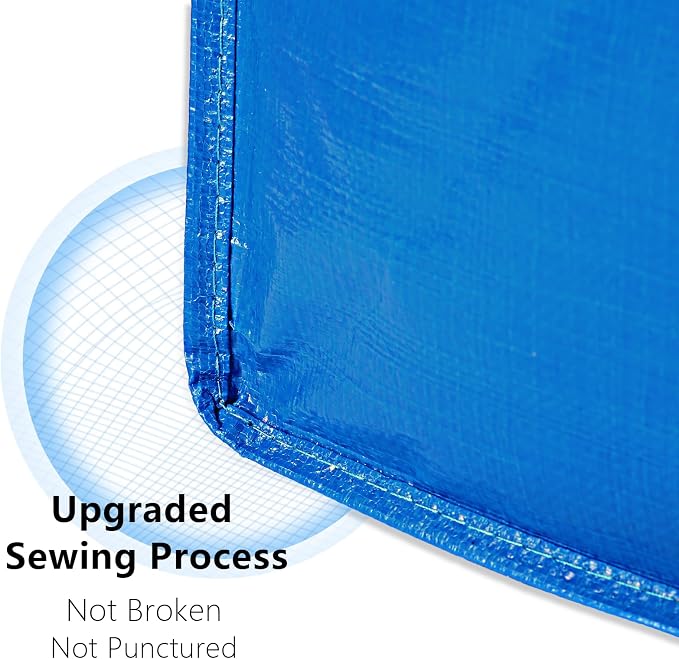 Heavy Duty Extra Large Blue Moving Bags with Strong Zipper Backpack Handles | 10 Pack Clothes Storage Bags Totes Space Saving Moving Boxes Bins Packing Bags for College Dorm Compatible with Ikea Frakta - Image 5