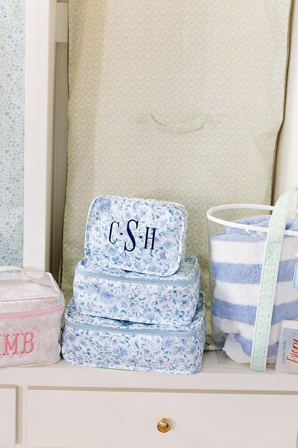 Personalized Packing Cube Set – Monogram Travel Organizer for Suitcase, Floral Polyester Luggage Cubes, Set of 3, Set of 4 or XL, Graduation or Mother’s Day Gift (Palm, Set of 3) - Image 6