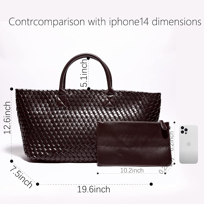 Woven Bag Shopper Bag Travel Handbags and Purses Women Tote Bag Large Capacity Shoulder Fashion Bags - Image 2