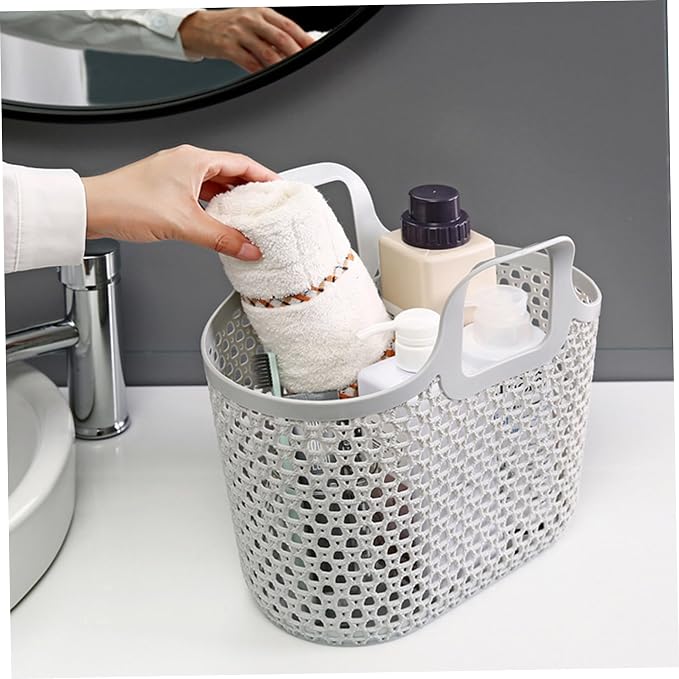 Plastic Shower Caddy Portable Organizer with Storage for Bath Toy Storage for Bathroom, College Dorm, Pantry, Kitchen (Grey) Bath Toy Storage Shower Caddy - Image 6