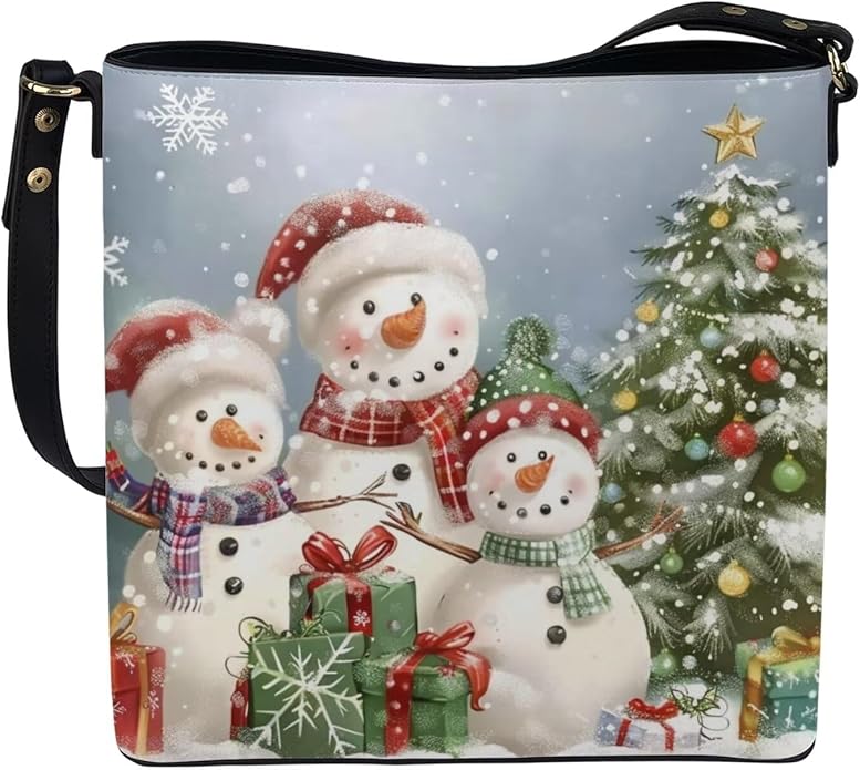 HUGS IDEA Boho Bags for Women Leather Handbag Shoulder Bucket Crossbody Purse by HUGSIDEA