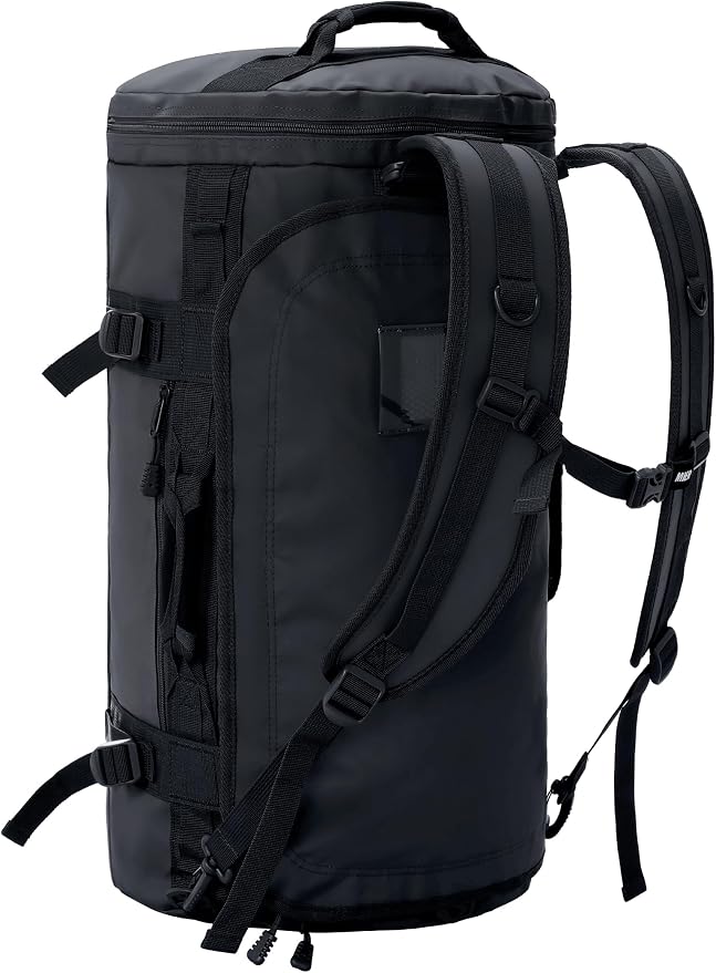 MIER Large Duffle Bag Backpack for Travel Camping Gym Sports, 45L/60L/90L | Water Resistant, Convertible Duffel, Detachable Backpack Straps, Shoe Compartment, Heavy-Duty Tarpaulin, 3 Sizes by MIER