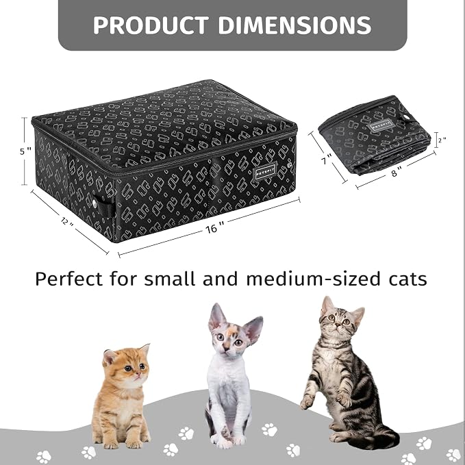 PETSFIT Portable Litter Box - Leak-Proof, Travel Litter Box with Lid, Collapsible Litter Boxes Perfect for Hotel/Lawn/Car Travel - Image 2