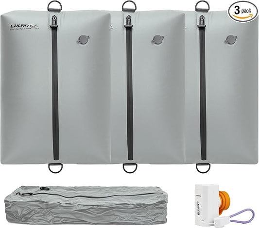 Eulant Travel Vacuum Bags with Pump,Professional IPX8 Waterproof Vacuum Compression Bag for Carry-On Suitcase & Travel Backpack,Space Saver Bags Packing Organizers(3 Pack,Gray) by EULANT