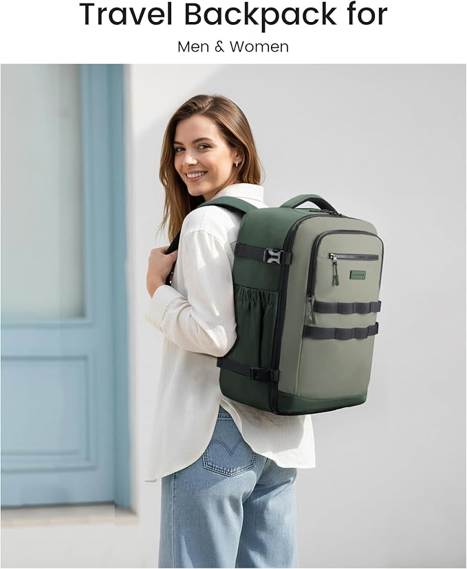 LOVEVOOK 40L Travel Backpack for Women & Men, TSA Approved Carry On Backpack with 3 Packing Cubes, Waterproof Personal Item Bag Fits 17 Inch Laptop, Weekender Essentials Overnight Backpack for Trip - Image 2