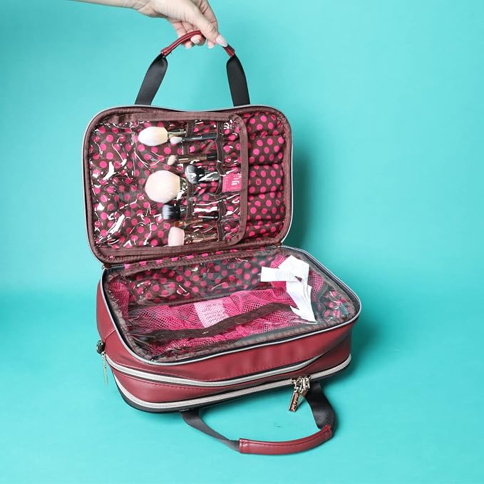 Nicole Lee Cosmetic Makeup Bag for Women - Multi Organization Toiletry Travel Bag with 5 Compartments (Success in New York) - Image 9