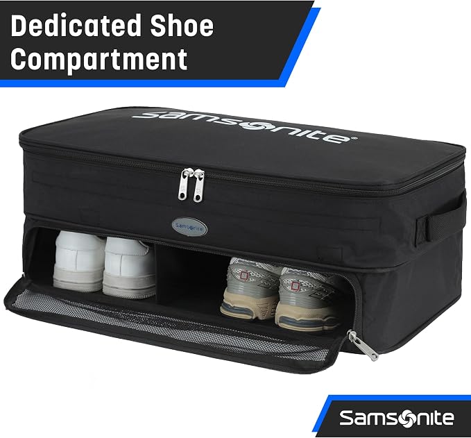 Samsonite Expanding Golf Trunk Locker Organizer with Waterproof Backing, Mesh Section for Shoes, and Movable Dividers - Image 4