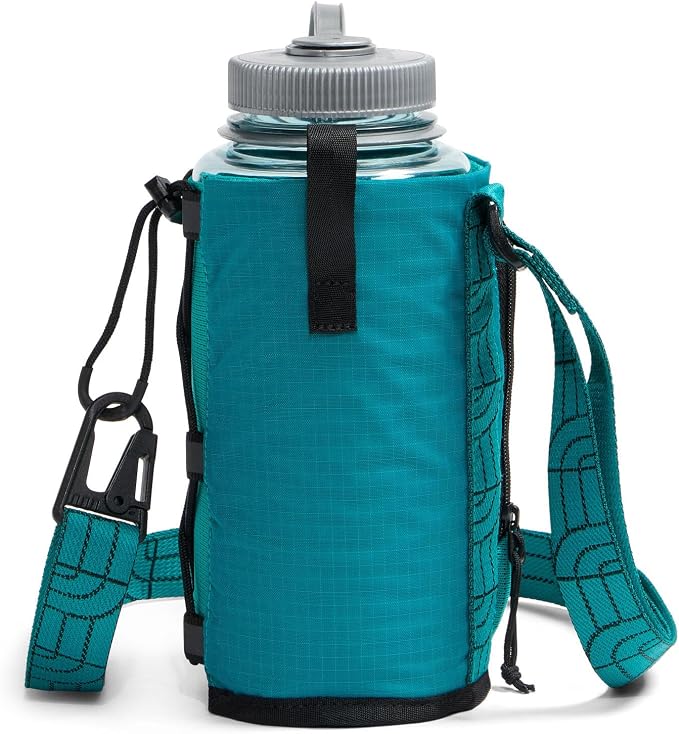 The North Face Borealis Water Bottle Holder - Adjustable Strap, Water-Repellent Finish, External Pocket with Key Hook, Restorative Teal/TNF Black, One Size | Adjustable Strap, Water-Repellent Finish, External Pocket - Image 2