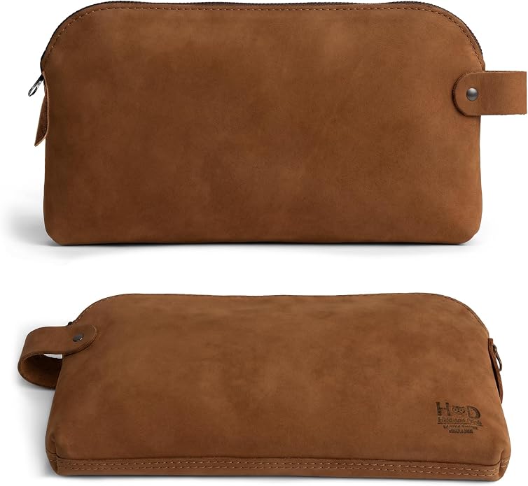 Hide & Drink, Large Rustic All Purpose Utility Bag for Cords & Chargers, Travel Bag, Multi-Purpose Bag, Full Grain Leather - Image 2