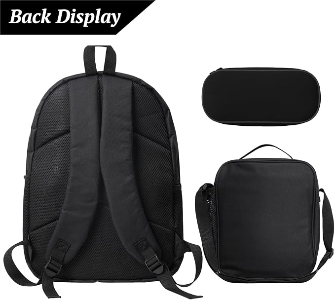 Soccer Kid Backpack Set with Lunch Bag & Pencil Case Large Capacity School Bag 17 Inch Bookbag for Boy Girl - Image 4