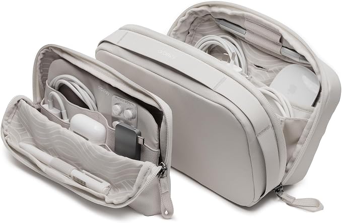 Orbitkey KonMari 2-in-1 Tech Acessory Pouch - Stone by Orbitkey