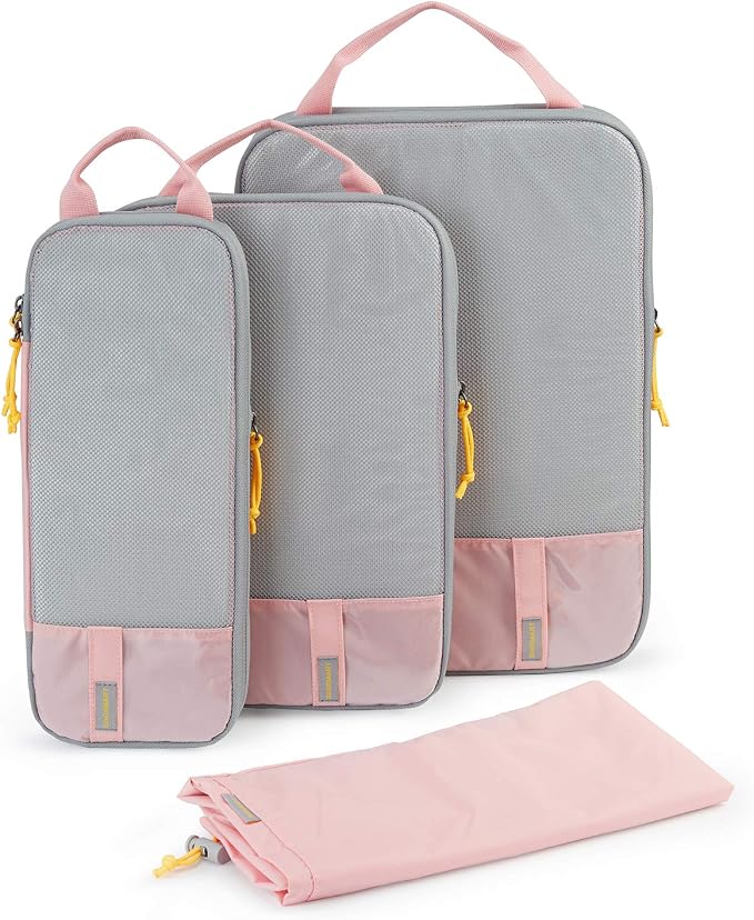 BAGSMART 6 Set /4 Set/2 Set Compression Packing Cubes for Travel, Lightweight Luggage Organizer Bags, Durable Space Saver Bags Travel Essentials by BAGSMART