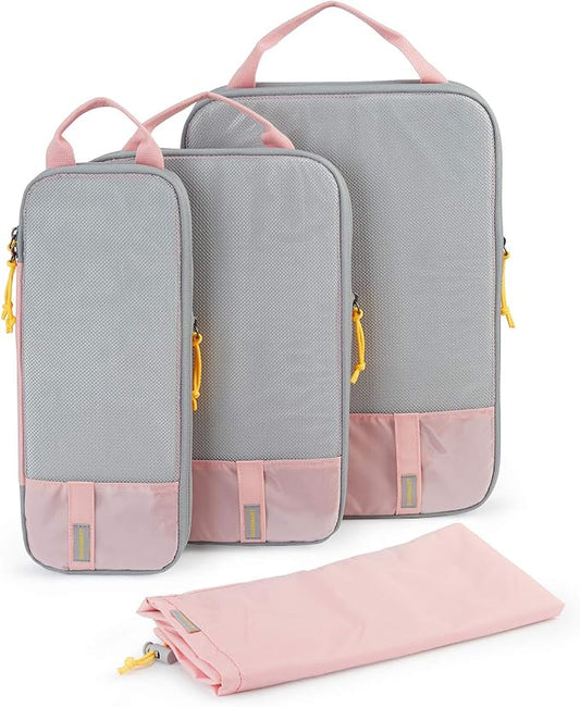 BAGSMART 6 Set /4 Set/2 Set Compression Packing Cubes for Travel, Lightweight Luggage Organizer Bags, Durable Space Saver Bags Travel Essentials by BAGSMART