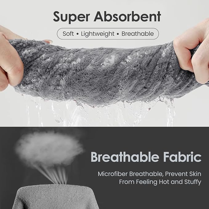 JML Microfiber Bath Towels, Oversized, Ultra Soft, Super Absorbent and Fast Drying, No Fading and Multipurpose Use for Sports, Travel, Fitness, SPA and Yoga (Coral Fleece - Grey, 30 in x 60 in) - Image 5