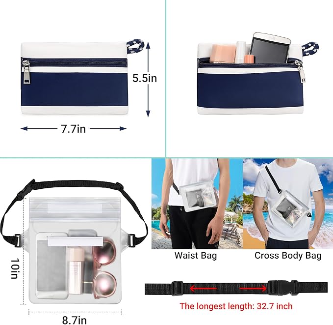 IBFUN Neoprene Bag, Large Multipurpose Beach Bag Neoprene Tote Bag with Inner Pocket for Women/Pool - Image 6