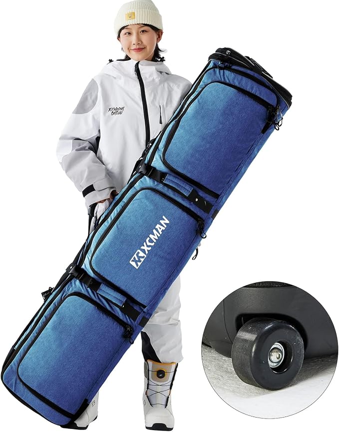 XCMAN Roller Snowboard Bag with Wheels Adjustable Length… by XCMAN