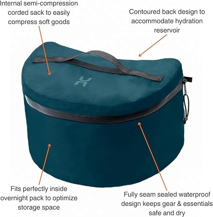 Hillsound PackStack Stuff Semi-Compression Storage Cubes, Waterproof Packing Cubes, Backpacking & Camping Space-Saving Modular Pack Organizers (Atlantic Blue, Fits 60L+ Backpack) - Image 2