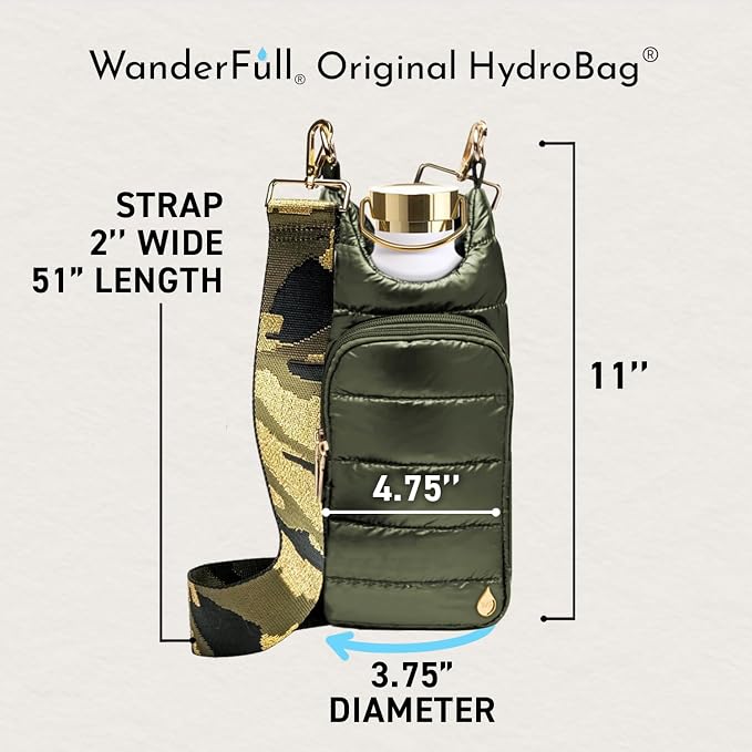 WanderFull Original HydroBag Crossbody Water Bottle Holder with Phone Pocket, Fits Water Bottles up to 32 oz - Image 5