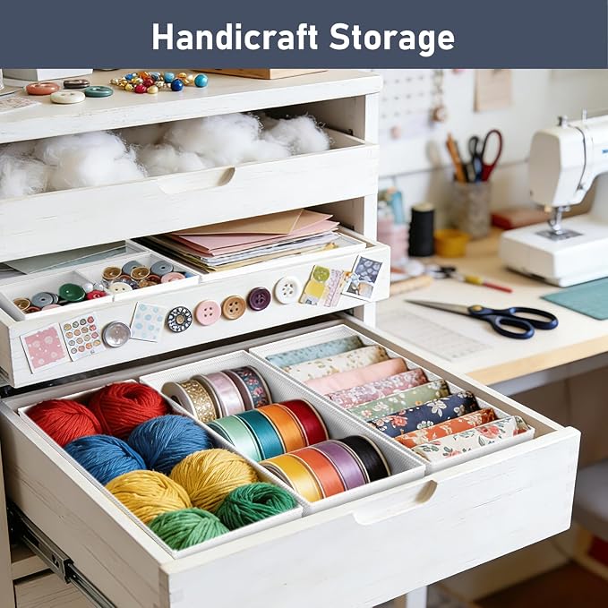 DIMJ Drawer Organizer Clothes- 26 Pack Baby Dresser Organizer for Nursery, Small Fabric Closet Drawer Organizer Bins for Underwears Socks, Foldable Storage Dividers Organization for Bedroom - Image 6