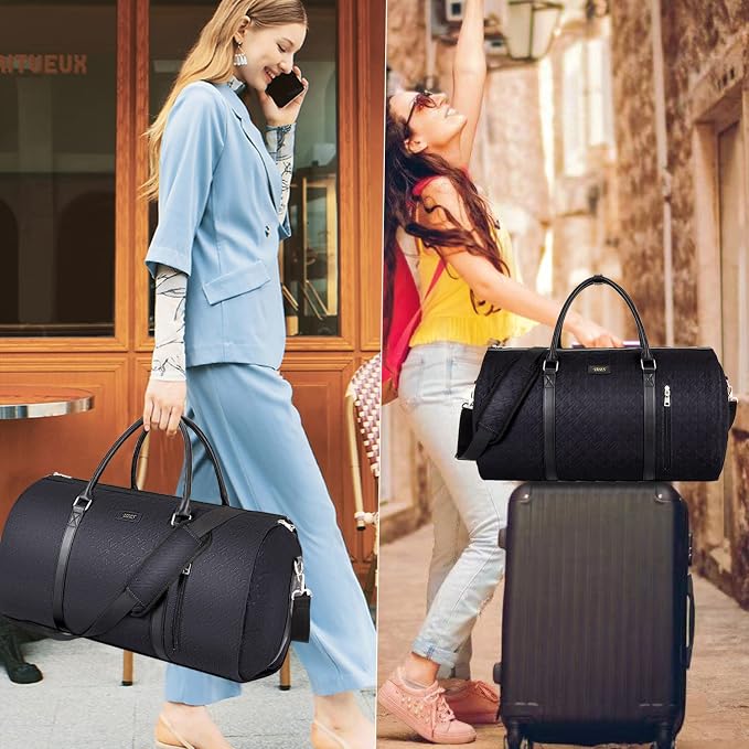 Garment Bag for Travel Convertible Carry On Garment Bag Large Travel Duffel Bags for Women 2 in 1 Hanging Suitcase Suit Travel Bags for Women & Men 3pcs Set - Image 6