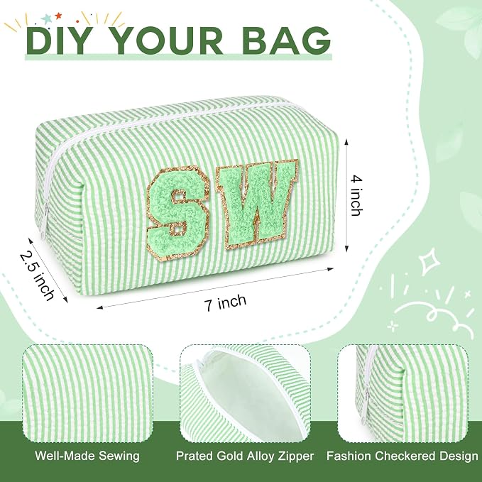 SOIDRAM 6PCS Bridesmaid Proposal Gifts Green makeup bag bulk for Wedding Party Favors Bachelorette party decorations Toiletry Organizer Bag Cosmetic Case Gift - Image 3
