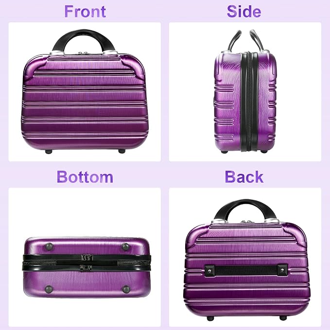 14-Inch Makeup Train Case Hardshell PC+ABS Travel Cosmetic Organizer, Makeup Storage Box for Toiletry Durable Portable Gifts for Women. - Image 3