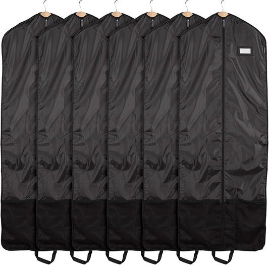 Covermates Deluxe Garment Bag Set for Closet Storage & Travel – Heavy Duty Hanging Suit & Dress Bags with ID Window, Accessory Pockets & Carrying Handles – Premium Wardrobe Protection, Black by Covermates