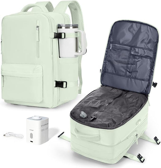 VGCUB Vacuum Backpack Travel with Pump, Vacuum Seal Compression Bags Laptop Backpack Personal Item by VGCUB