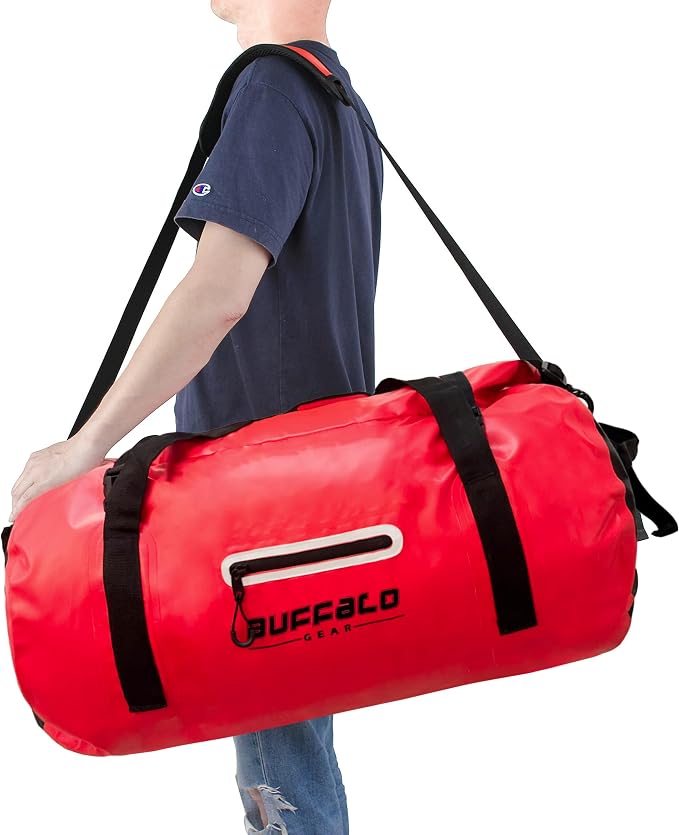 Buffalo Gear Waterproof Duffle Bag 40L 60L 80L Roll-top Dry Bag Heavy Duty Waterproof Duffel Travel Bag for Kayaking Rafting Boating Fishing Camping - Image 4