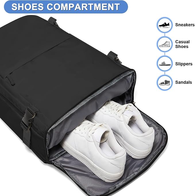 coofay Travel Backpack For Women Airline Approved Carry On Waterproof Sports Luggage Casual Daypack Small Hiking Backpack Black - Image 6