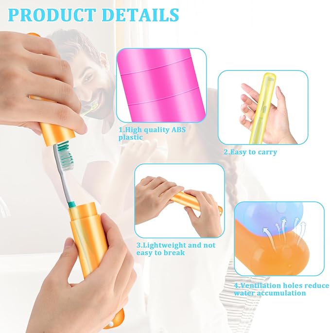 SIKEMAY 150PCS Travel Toothbrush Holder Bulk, Back to School, Classroom Pencil Case for Kids, Toothbrush Case Cover for Travel, Bathroom, Indoor, Outdoor, Trip, Camping, School - Image 4