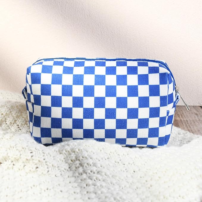 SOIDRAM Makeup Bag Preppy Cosmetic Bag Bulk Makeup Pouch Personalize Travel Toiletry Bag Organizer Cute DIY Makeup Brushes Storage Bag for Women - Image 7