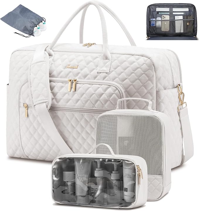 LOVEVOOK Travel Duffle Bag - Women's Weekender Carry On Overnight Laptop & Gym Bag With Toiletry/Shoe Pocket, Hospital Labor Bag by LOVEVOOK