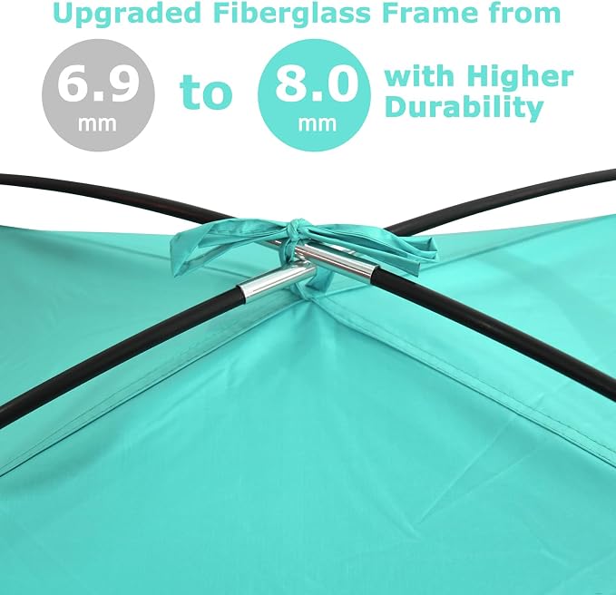 COMMOUDS Beach Tent Sun Shelter for 3/4/6/8 Person, UPF 50+ UV Protection Beach Shade Canopy Tent, Lightweight, Easy Set Up and Carry - Image 4