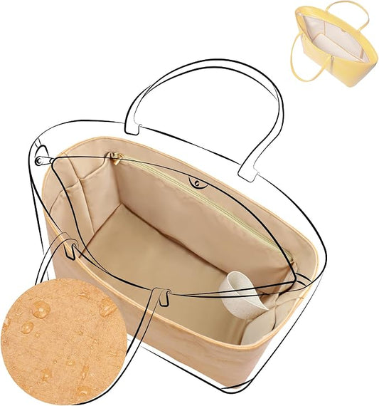 DGAZ Lightweight Purse Organizer Insert for GYARD-Anjou/Artois/SaintLouis Bags,silk and DupontPaper handbag inner for Luxury Bag(Chai,ArtoisPM) by DGAZ