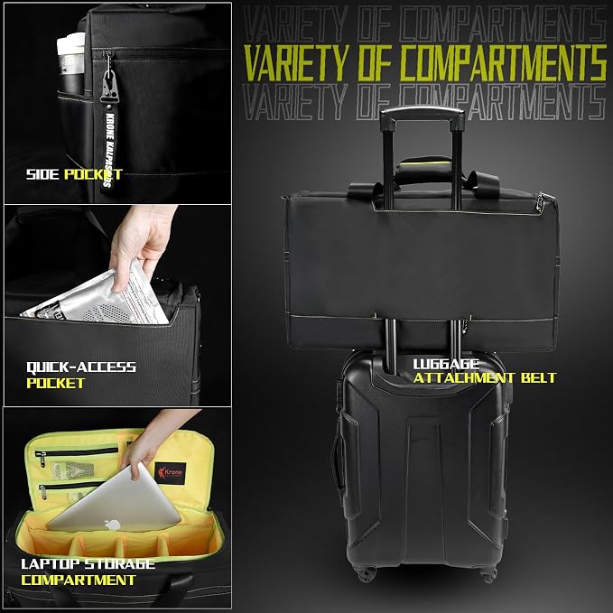 Sneaker Bag for Travel/Sneakerhead gift/Outdoor Sports Bag/Gym Bag /, A Multi-functional Travel Duffel Bag with 3 Adjustable Dividers, & Shoulder Strap,Made of Nylon, by Krone Kalpasmos-classic - Image 4