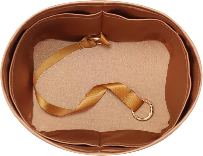 Fits for Picotin 22 Bag Insert, Premium Silk Purse Organizer Insert, Smooth Touch & Lightweight， Luxury Handbag Organizer with Gift Box Fits For Hermes(PC22,Gold) - Image 8