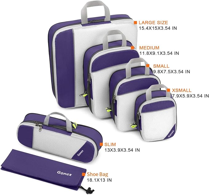 Gonex 100L Foldable Travel Duffel Bag with Compression Packing Cubes - Image 5